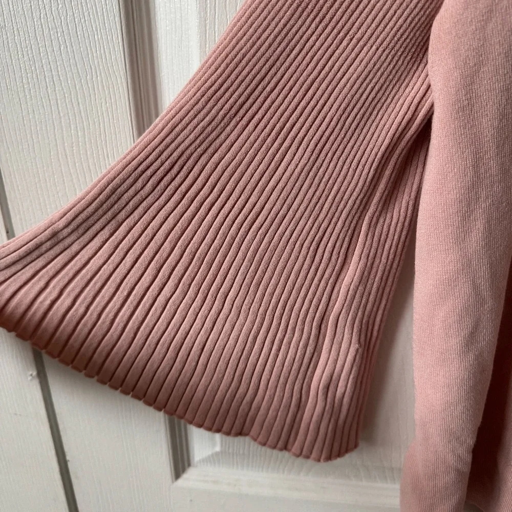 Ann Taylor Pink Sweater with Bell Sleeves
